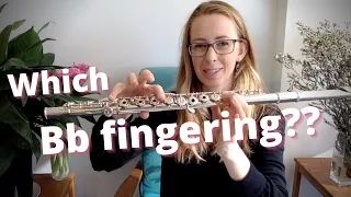 Which Bb fingering on the flute is correct?