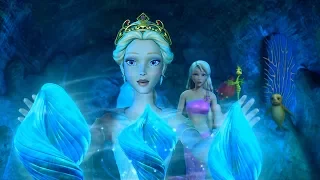 Barbie in A Mermaid Tale - Queen Calissa is released and cures the ocean with her Merillia