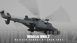 Wildcat HMA.2 Helicopter display - Royal Navy Black Cats - Duxford Summer Airshow 2022