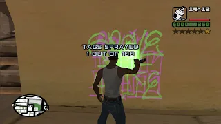 How to spray Gang Tag #21 at the beginning of the game - GTA San Andreas