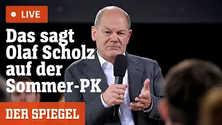 Livestream: Das sagt Olaf Scholz bei der Sommerpressekonferenz | DER SPIEGEL