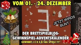 Türchen 3 - Der große Brettspielblog Gewinnspiel Adventskalender 2019 ! Tägliche Gewinne