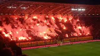 Dynamo Dresden gegen Halle Pyroshow