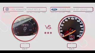 VOLKSWAGEN GOLF GTI 8  VS  FORD FOCUS RS  (2020)