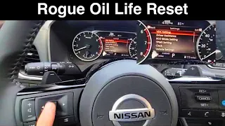 2021 nissan rogue oil life reset / service reminder