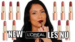 L'OREAL COLOUR RICHE LES NU INTENSE LIPSTICK + NATURAL SUNLIGHT SWATCHES & WEAR TEST| MagdalineJanet