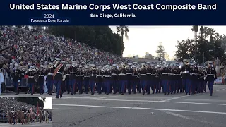 USMC West Coast Composite Band - The Marines' Hymn - 2024 Pasadena Rose Parade