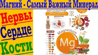 Магний – самый важный минерал! Нервы ! Сердце ! Кости ! Какой МАГНИЙ пить и сколько?