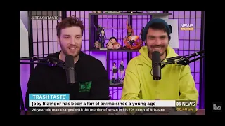 Joey  Talk about Trash Taste Podcast , Anime , Youtube carrer on  ABC breaking news