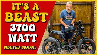 Powerful EBIKE build CYC X1 Pro Gen 3 ON A Engwe M20 With 3700 Watts CYC motor failed on the test