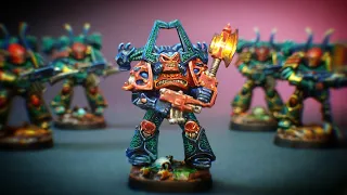 How to paint Chaos Space Marines for Space Crusade with Contrast