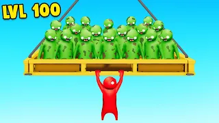 1 vs 100 ZOMBIE HORDE in Gang Beasts!