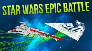 IMPERIAL STAR DESTROYER vs VENATOR (Star Wars EPIC Battle_ - Space Engineers Battle