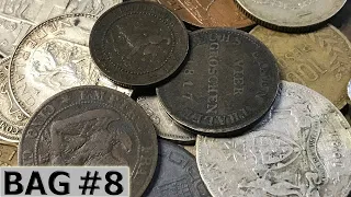 WE FOUND SILVER OVER 200 YEARS OLD Hunting Through 1/2 Loot Bag of World Coins - Hunt #8