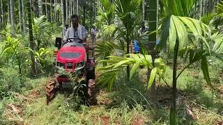 Mahindra OJA 21 hp vs Powertrac G28 28 hp Rotovator speed test