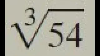 cube root of 54