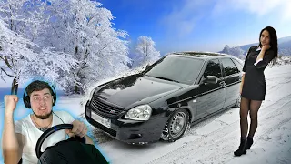 ОТВЕЗ ДЕВУШКУ В ЛЕС - СУМАСШЕДШИЙ ТАКСИСТ в CITY CAR DRIVING + РУЛЬ