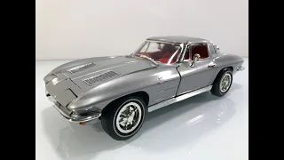 1963 Chevrolet Corvette Stingray 1:18 Scale Diecast Model Car By Ertl - American Muscle