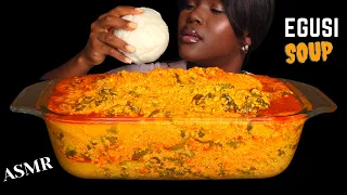 ASMR FUFU (POUNDO) & EGUSI SOUP MUKBANG (No talking) Nigerian food |Eating Sounds| Vikky ASMR