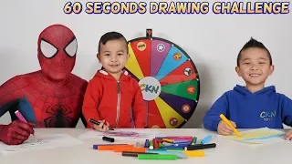 60 Seconds Drawing  Superhero Challenge Fun With CKN