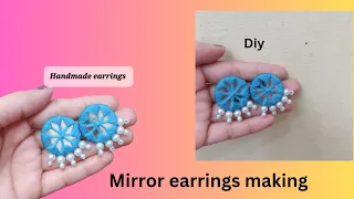 how to make fabric earrings |diy earrings |#fabricearring 🤔