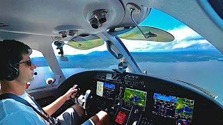 Low Clouds and Lakes East Coast Single Pilot Jet Flight!