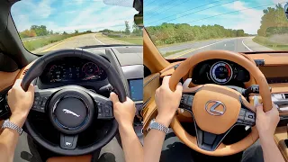 2021 Jaguar F-Type R AWD Convertible vs. 2022 Lexus LC 500 Convertible - POV Review