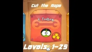 Cut the Rope  Gameplay Tool box 1 - 25 all three stars