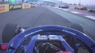 Brendon Hartley Double Crash Onboard - Abu Dhabi Grand Prix | F1 2018