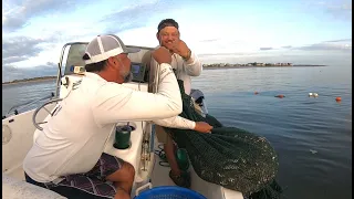 SHRIMP TRAWLING with LeGrande/We Wrecked Them/Huge haul of shrimp caught trawling with a small boat