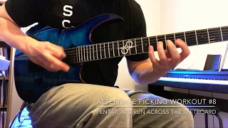 Alternate Picking Workout #8: Pentatonic Run Across The Fretboard