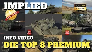War Thunder - Info Video - die 8 besten Premium Panzer im Spiel - High Tier