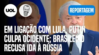 Lula e Putin: Em ligação, o presidente da Rússia culpa o Ocidente pela falta de negociações