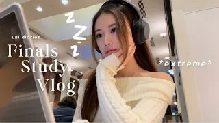 STUDY VLOG to SKIP finals 📝⊹₊˚♡  all-nighter, extreme stress, study sessions 🧸🖇