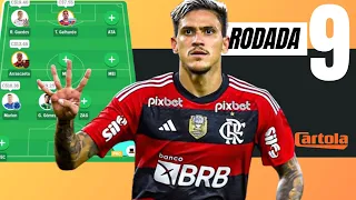 Time top Rodada #9 Cartola FC 2023 como fazer mais de 100 Pontos