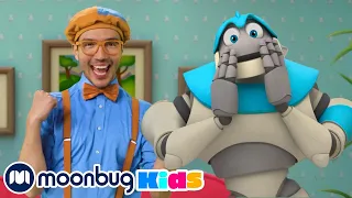 Blippi Meets ARPO! | Blippi x ARPO Crossover | Cartoons for Kids | Moonbug Kids @ARPOTheRobot