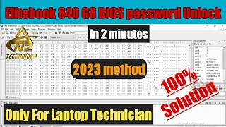 Hp Elitebook 840 G8 BIOS Password Reset (2023 Method)