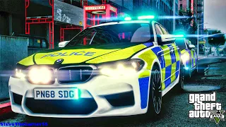 Playing GTA 5 As A POLICE OFFICER British Patrol| GTA 5 Lspdfr Mod| 4K