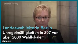 Statement von Petra Michaelis (Landeswahlleiterin für Berlin) am 14.10.2021