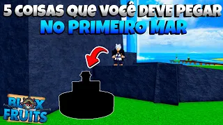 5 coisas que vc DEVE pegar no PRIMEIRO MAR do BLOX FRUITS!!!