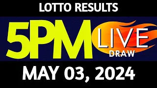 Lotto Result Today 5:00 pm draw May 03, 2024 Friday PCSO LIVE
