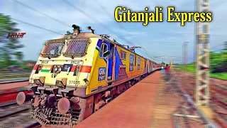 Stormy Action by Queen Gitanjali Express with Bhilai GK TMT Livery WAP7 | South Eastern Railways