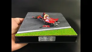 Gilles Villeneuve Diorama Imola "crash" 1980