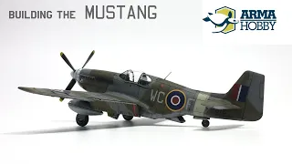 [Full Build]P-51B/C Mustang Arma Hobby 1/72【プラモデル 戦闘機】