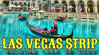 [4K] LAS VEGAS STRIP | WALKING TOUR | FASHION SHOW MALL TO HARRAHS 09.2020