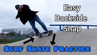 Surfskate Backside Bottom Turn and Snap Practice - SmoothStar Filipe Toledo #77