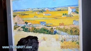 van Gogh - Harvest at La Crau | Art Reproduction Oil Painting