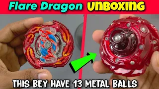 FLARE DRAGON beyblade unboxing - This bey have 13 metal balls