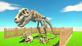 🆕 NEW !! 🦖 SKELETON T-REX DEATH RUN !! -Animal Revolt Battle Simulator ⚡️