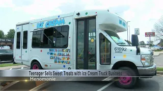 Teenager sells sweet treats with ice cream truck business